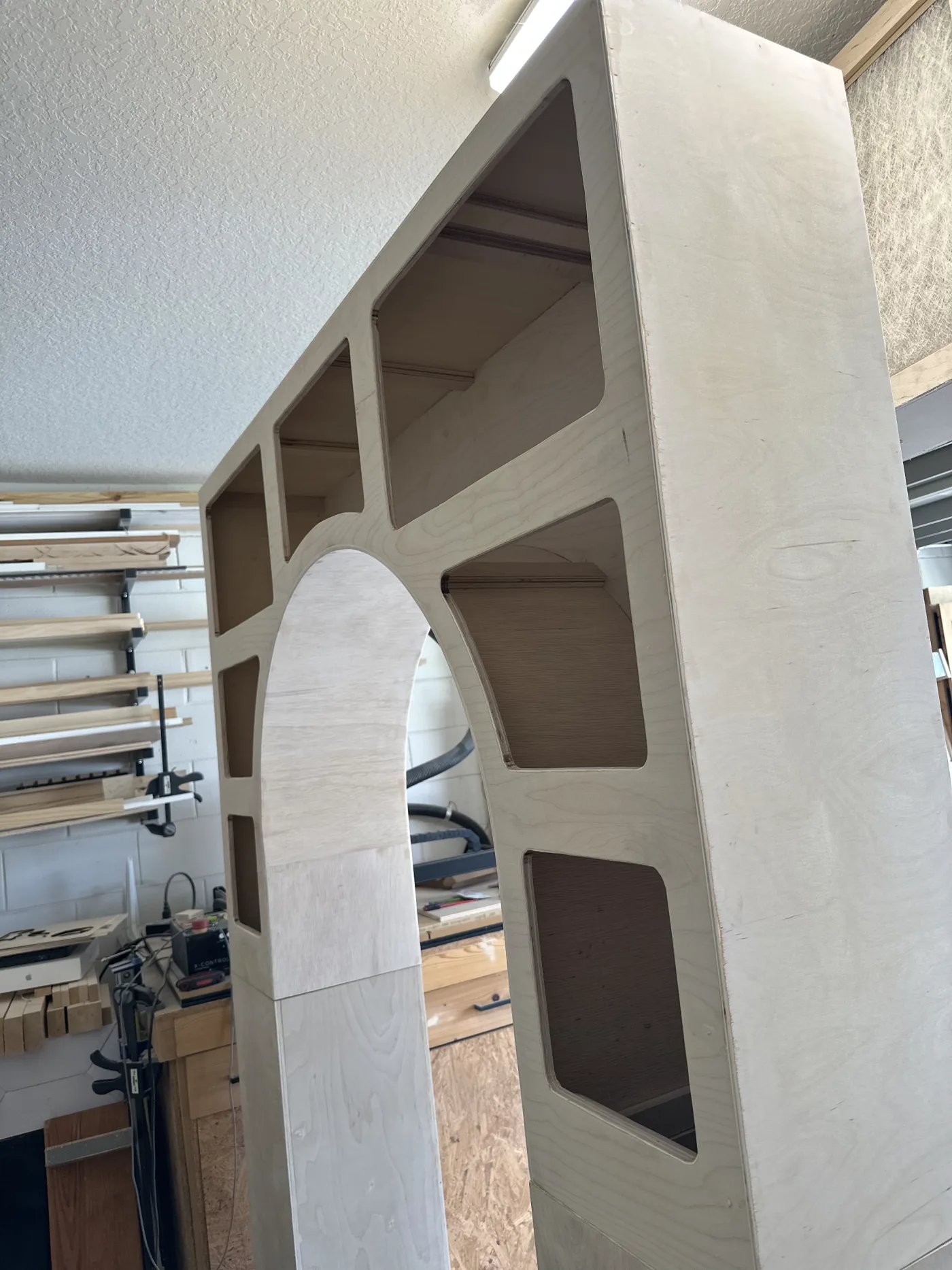 Squared outside, arched inside