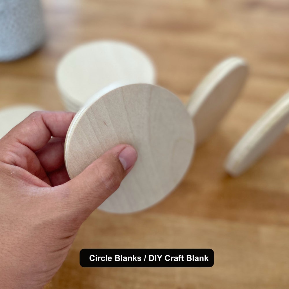Unfinished Birch Wood Circle: 4" Round, 1/2" Thick - DIY Craft Supply