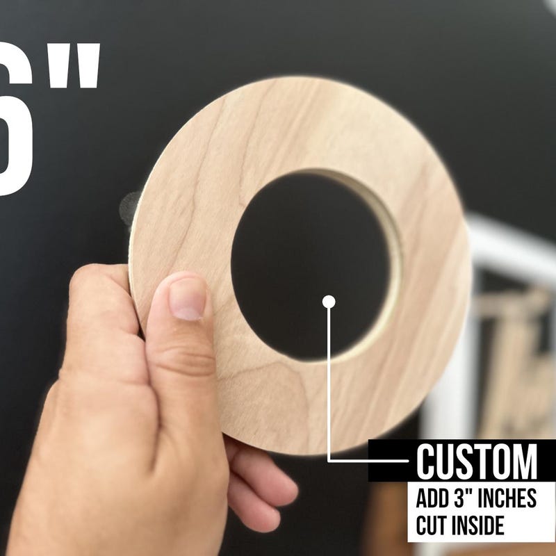 6" Birch Plywood Circle with Center Hole: DIY Craft Supply