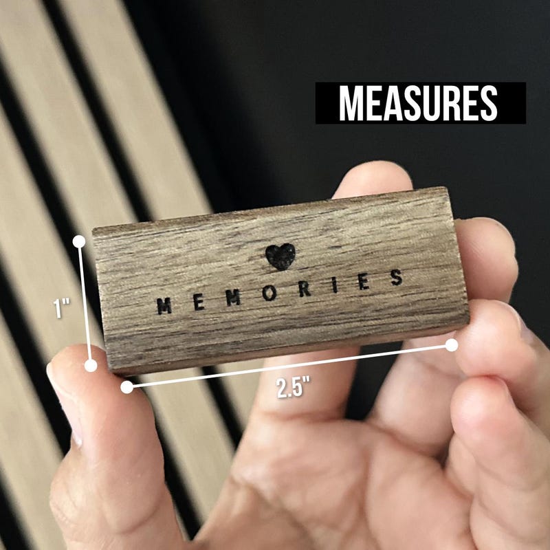 Walnut Wood Photo Stand: Desk Decor, Place Card Holder