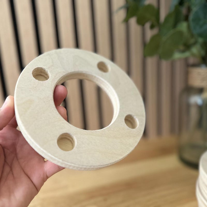 Unfinished Wood Christmas Decor Circle: 6" Birch Plywood Advent Wreath