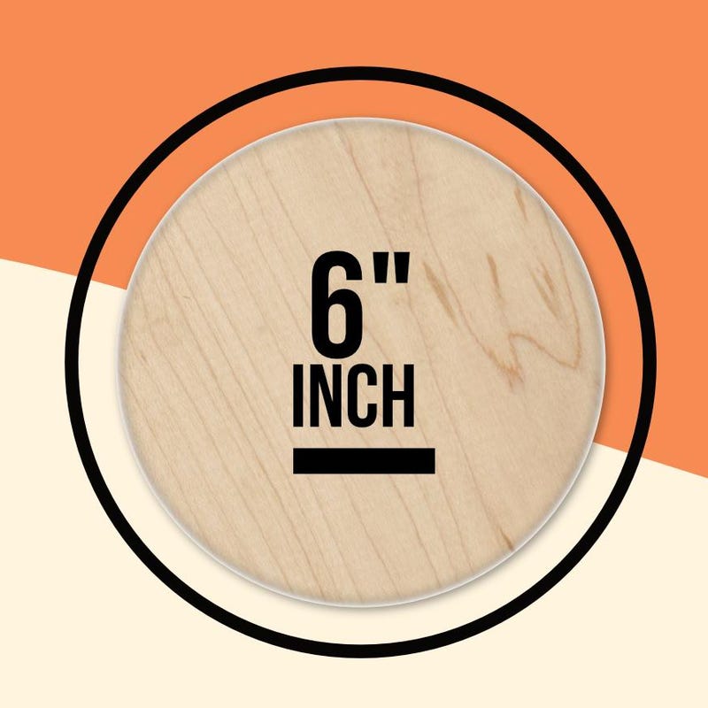 6" Birch Plywood Circle: 1/2" Thick Unfinished Wood Cutout
