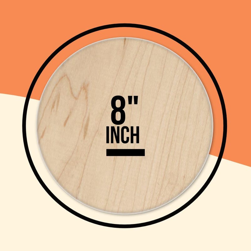 8" Birch Plywood Circle: 1/2" Thick - DIY Wood Round