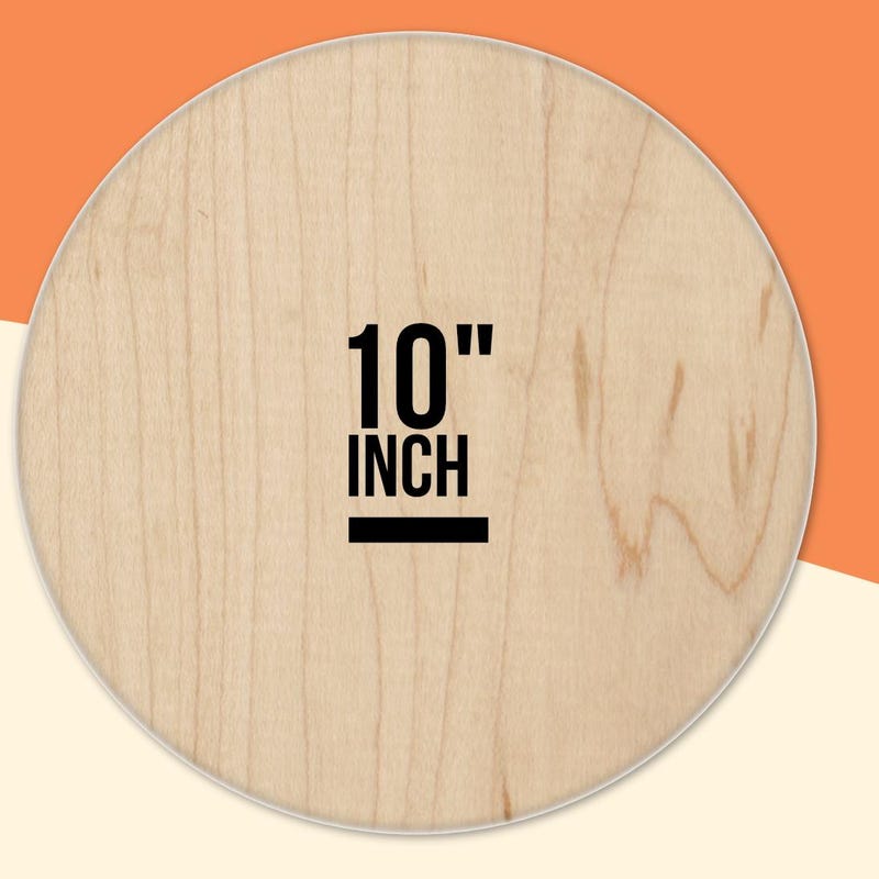 10" Birch Plywood Circle Cutout: 1/2" Thick DIY Wood Round