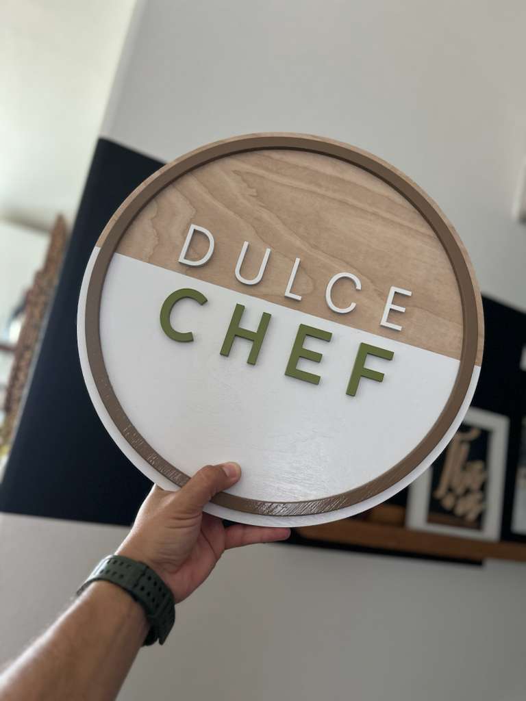 Custom wooden logo sign example